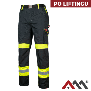 Работен панталон Classic-Vis black/yellow